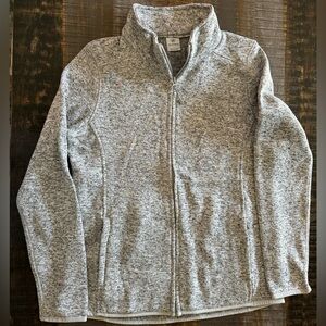 Women’s Top of The World Zip Up Jacket Fleece Lined Heather Gray Size Large